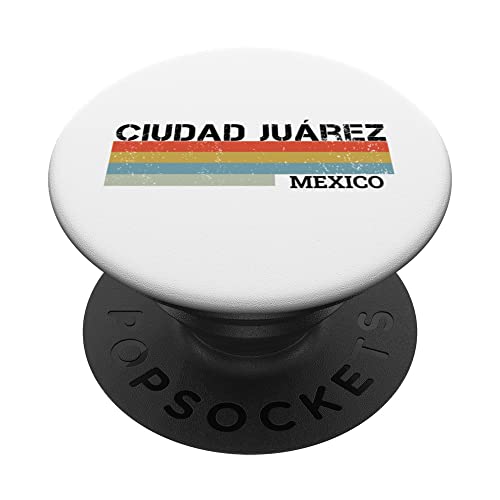 Ciudad Juarez Vintage Stripes PopSockets Swappable PopGrip, Black