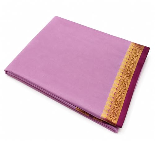 Image of Anushka Fashions Semi Mysore Crepe Silk Saree with 2D Pattern, Contrast Border, Rich Pallu & Blouse Piece Included, Lightweight Ethnic Wear for Festive, Party & Traditional Occasions