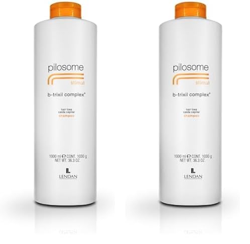 LENDAN - Champú Anticaída - Pilosome Stimul B-Trixil Complex - 1000 ml - Estimula el Crecimiento del Cabello - Aumenta la Resistencia del Pelo Fino y Debilitado - Cabello Suave y Sedoso (Paquete de 2)
