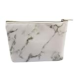 DINHEAROM 素材耐久防水大理柄メイクアップバッグ ポータブル収納ポーチ レディース通勤用コスメポーチ 適用