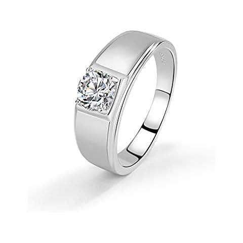Noble Men & Women 925 Silver Ring with Zircon Cover