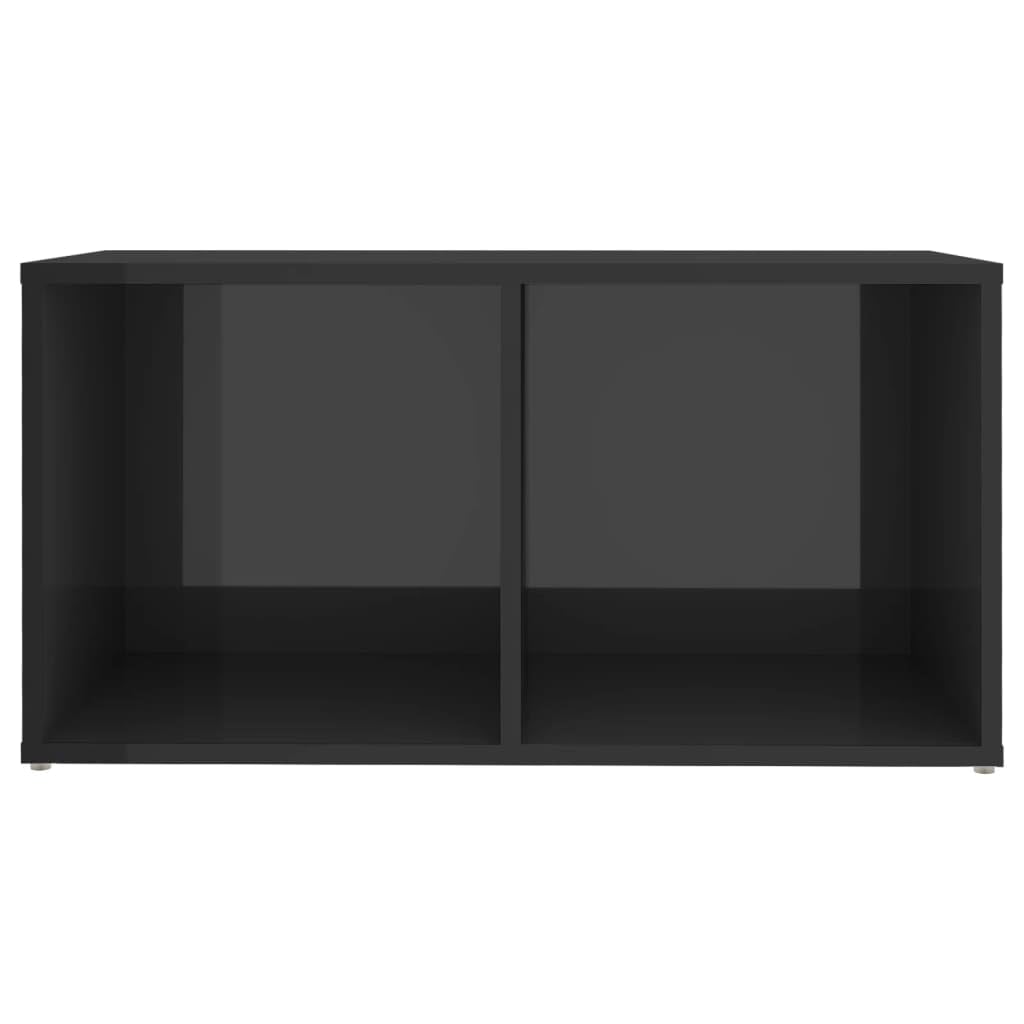 6-TLG. TV-Schrank-Set Hochglanz-Grau, Holzwerkstoff Lowboard für Wohnzimmer, modernes Media-Center mit viel Stauraum, vielseitig aufstellbar