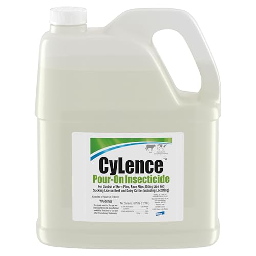 CyLence Pour-On Insecticide | Controls Flies & Lice | Ready-to-Use Solution for Beef & Dairy Cattle | 6 Pint