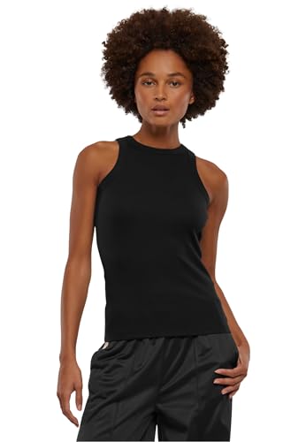 Urban Classics Damen Top Ladies Racer Back Rib Top, Geripptes Frauen Top mit Racerback, Baumwolle, erhältlich, Größen XS-5XL