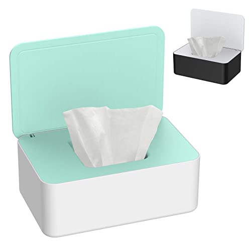 Caja de Toallitas Húmedas, Dispensador de Toallitas Humedas, Bebé Caso Titular Caja, con Sello de Anillo de Silicona y Tapa, Impermeable e Hidratante, para el Hogar y la Oficina (2 Piezas)