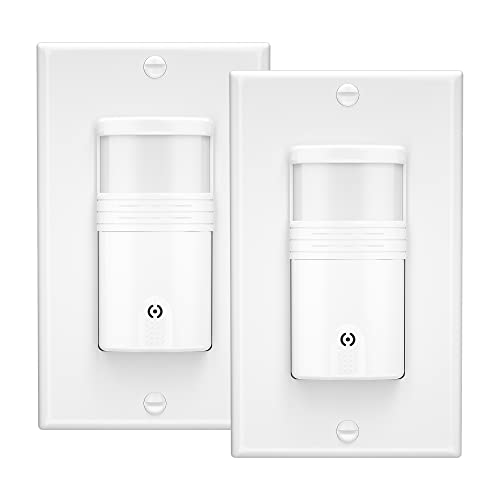 EverElectrix 2 Pack 3-Way Motion Sensor Light Switch (Not Single Pole) Neutral Wire Required Indoor in-Wall Occupancy Sensor with Wall Plate Adjustable Timer Title 24 UL Certified White