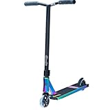 NKD Stunt Scooter – Rally V4 | Hochleistungs ABEC-9 Lager | 360° Lenker für Freestyle | Robuste 6061-Aluminiumlegierung (Regenbogen)