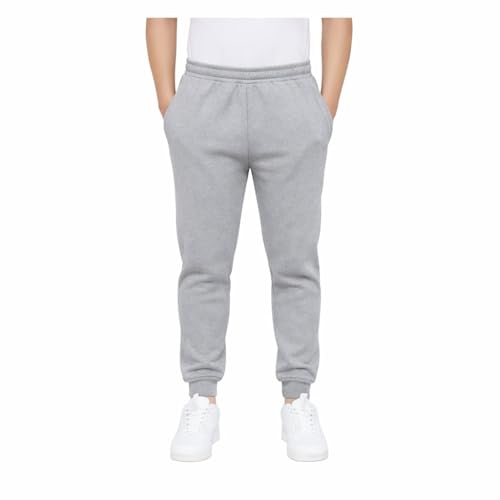 KHIM Chándal Deportivo para Niños y Niñas, Pantalón de Jogging para Niños Unisex, gris, 7-8 años