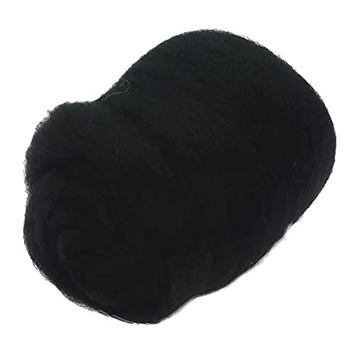2x10g Wool Roving Fiber Hand Crafts for Doll Handmade Black Crafts | Needlecrafts & Yarn | Spinning & Felting | Roving Wool & Fibers