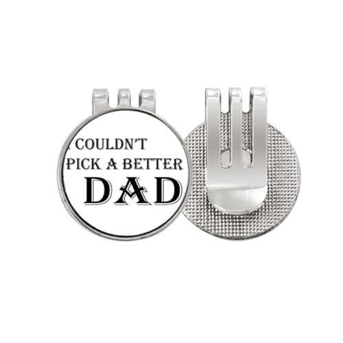 Marcador de pelota de golf imantado Pick A Better Dad clip de visera para jugador de golf 1