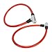 2ft Bike Lock Cable, Steel Wire Lock Cable Wide Application Easy Lock Operation Cable Lock Bicycle Mounting Bracket for Bike Motorcycle Gate Straight Cable Locks with Keys Security Anti-theft(red)