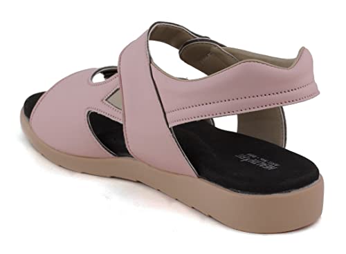 Image of HEALTH FIT Extra Soft Ortho Care Diabetic & Orthopedic Sandal /Doctor Sandal Footwear with Arch Support Women Brown