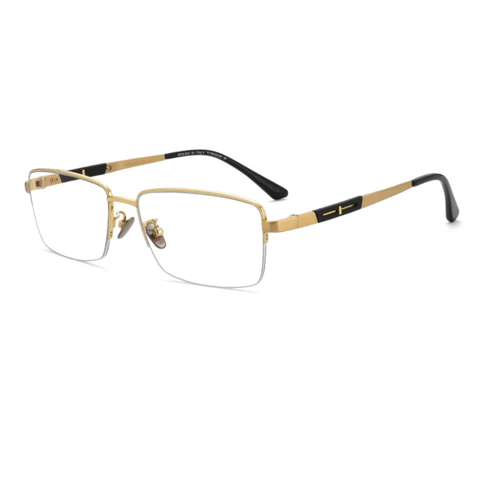 RICCIE Intelligente Herrenbrille aus Reintitan Gleitsicht Multifokus Anti-Blue Presbyopie Brille, HD Asphärisches Harzglas Leser Dioptrie +1,0 bis +3,0,03,+1.25