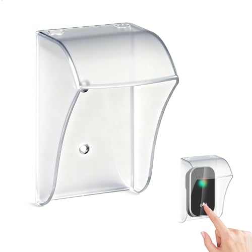Protection Sonnette Exterieur Pluie Transparente Protege Sonnette Exterieur avec Vis,Universelle Couvercle étanche a Parete Visière Sonnette,Protegge da...
