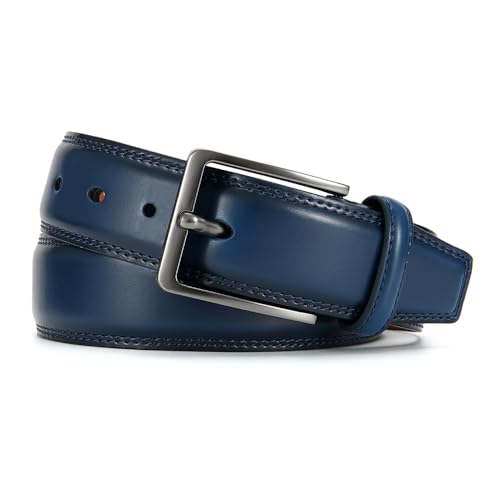 Men's Genuine Leather Dress Belts, Handmade Classic Every Day Leather Jeans Belt for Men Work Business Casual2