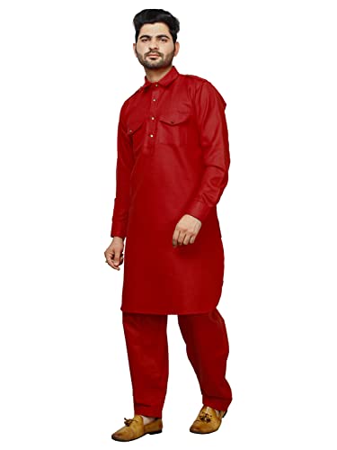 Men Cotton Pathani Kurta Set Indian Wedding Dress | Traditional wear A-1162