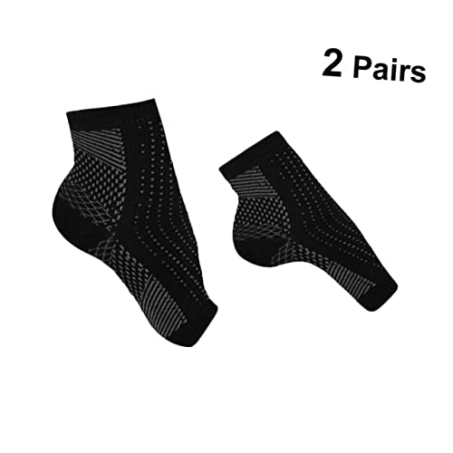 2pairs Breathable Compression Ankle Socks for Sports S Elastic Support for Plantar Stylish Design Improves Circulation and Reduces2
