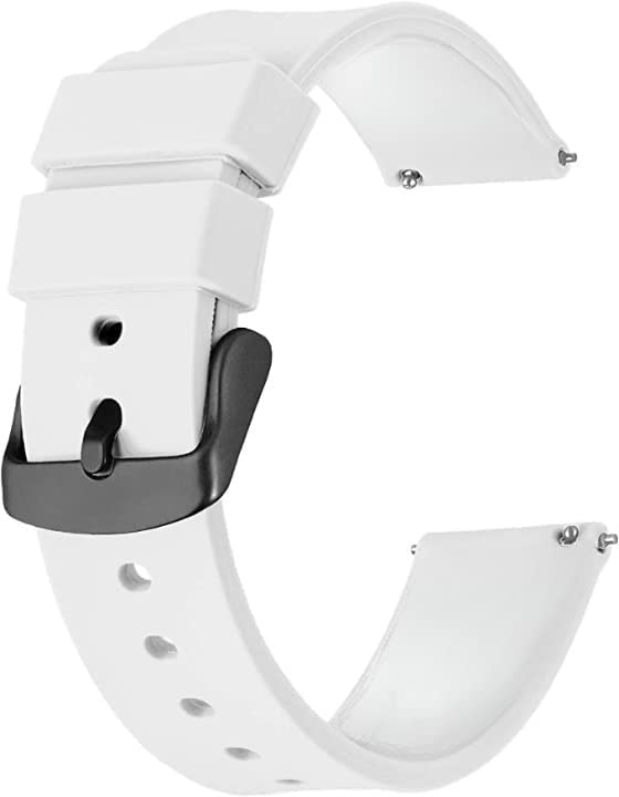 A3sprime Soft Silicone Universal Watch Strap Suitable for all 20mm Lugs Width Smartwatch - Set of 1 Pairs (White) (B0C72RRJTH) Amazon Price History, Amazon Price Tracker