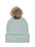ONLY Damen Onlsienna Life Knit Cc Beanie Hat, Blue Surf, Einheitsgröße EU