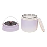 Dpofirs Aislada de Acero Inoxidable 304, Recipiente de Comida de Boca Ancha con Cuchara, Palillos, Ideal para Trabajadores de Oficina, Tarro Térmico para Comida