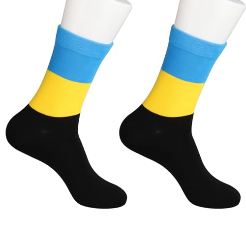 CENWA 1 Pair Ukraine Flag Socks Support Ukraine Gift Nation Ukrainian Socks Gift Ukraine Souvenirs4
