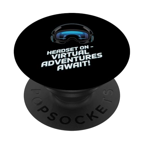 Gamer VR Headset for Immersive Virtual Adventures PopSockets Adhesive PopGrip