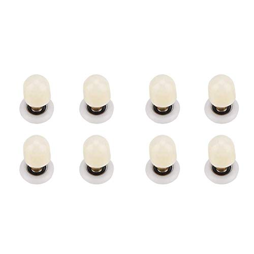 Fdit Shower Door Rollers Brass Sliding Door Glass Shower Roller Runner Bathroom Doors Diameter 20mm 23mm 25mm27mm (Set of 8)(27mm) - Image 2