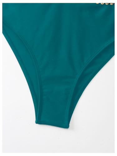 Image of Milumia Women's Stitch Detail Strapless One Piece Swimsuit Cut Out Bandeau Bathing Suit