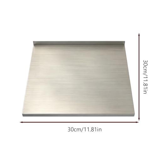 Placa de seguridad para alimentos de acero inoxidable con panel de preparación de 38 cm 3