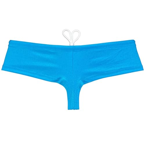 Sport Men Solid Contour Pouch Swimsuit Brazilian Bikini Swim Briefs Shiny Half Hip Swimwear Surf Skimpy Trunks3