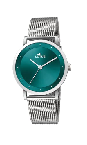 LOTUS Reloj Mujer Analógico de Acero Inoxidable 316l Plateado   Movimiento de Cuarzo   Cristal Mineral de Alta Resistencia   Resistente al Agua 5 ATM 18790/6   Minimalist for Her