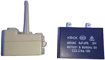 PBROS Compressor Relay Overload with Capacitor Suitable for Samsung Refrigerator (180 L to 350 L, Black)