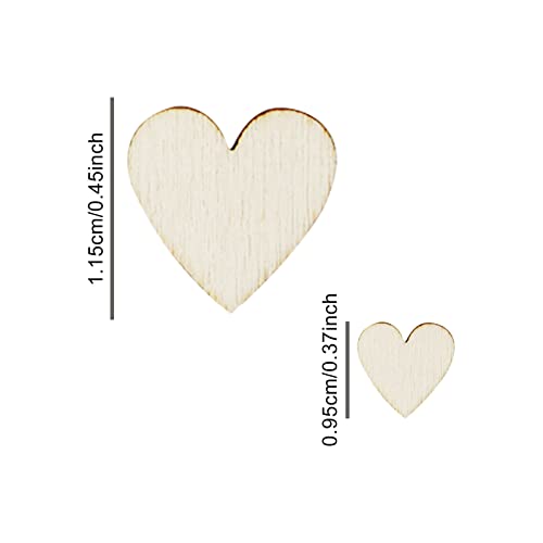 LAMXD 100 Pezzi Legno di Cuore Fette Decorazione