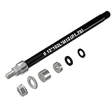 NICEDACK Thru Axle Adapter, M12 x 1.75-167-192mm for Bike Trailer Hitch, 12mm Thru Axle with 1.75 Thread Pitch, Thru-Axle Adapter with a Length Adjustable of 167-192mm