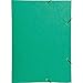 Produktbild Exacompta 59515E Einschlagmappen DIN A3. Aus Colorspan-Karton mit 3 Klappen und 2 Gummizügen, 24 x 32 cm, DIN A4, grün Sammelmappe Dokumentenmappe für Büro und Schule