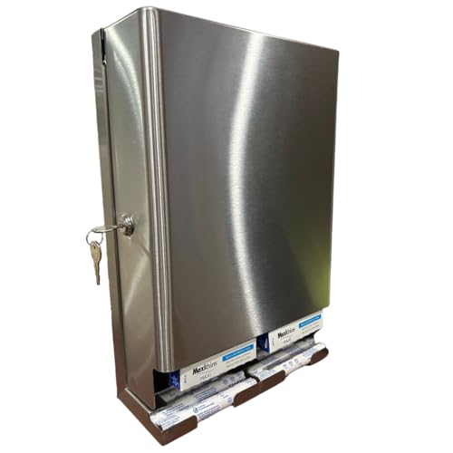 Dual Tampon & Pad Dispenser for Public Restroom, with Lock, Wall mountable, Stainless Steel - Image 3