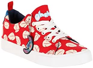 Disney Lilo & Stitch Low-Top Red Unisex Shoes Size 7 | Image 3