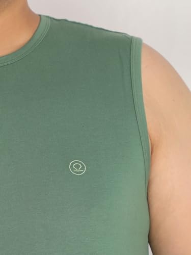 Image of CHKOKKO Men Cotton Regular Fit Tank Tops Sleeveless T-Shirt Gym Wear Vest Solid Stylish Round Neck Running Sando For Sports Workout Fitness & Casual Or Beach Wear