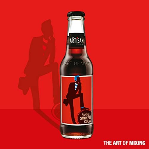 Barrel Smoked Cola by The Artisan Drinks Company - 200mlx24 Cola Bottles - Natural Ingredients - Classic Cola Taste with Cinnamon, Smoked Oakwood, Vanilla & Citrus - Rum Mixer, Bourbon Mixer