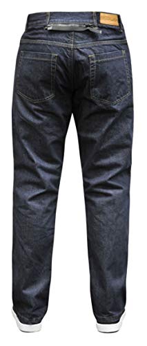 Bilt Iron Workers Mercury Protective CE Armor Aramid Fiber Relaxed Fit Denim Street Bike Motorcycle Riding Jeans - Dark Blue 30