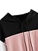 SweatyRocks Women's Casual Long Sleeve Colorblock Pullover Hoodie Sweatshirt Crop Top Black Pink X-Small