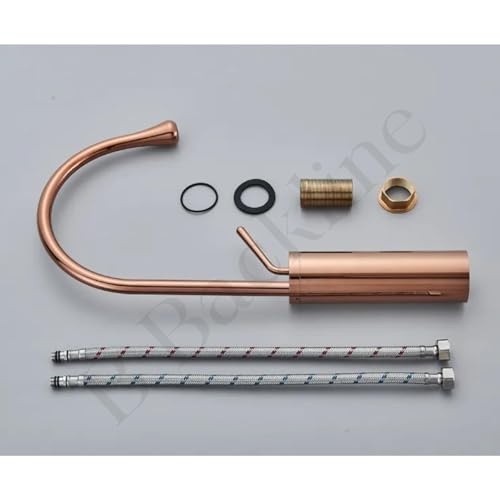 Image of B Backline Basin Mixer Tap Hot Cold | Wash Basin Mixer Faucet | Pillar tap for wash Basin | Taps for Bathroom & Livingroom (Rosegold)
