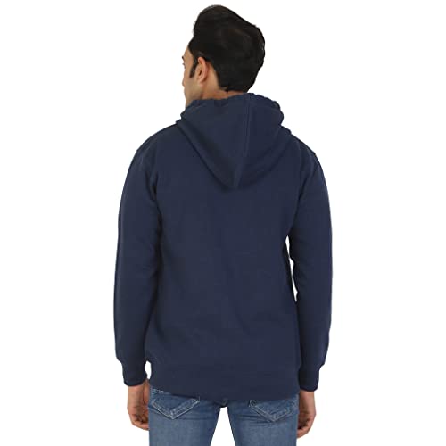 Image of D-GREEN Sweatshirt for Men Stylish Hoodie with Zipper and Full Sleeves Winter Wear