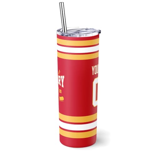 Image of ANTKING Calgary Tumbler 20oz Travel Mug Custom Name Number Gifts | Stainless Steel Insulated Coffee Cup for Men Women
