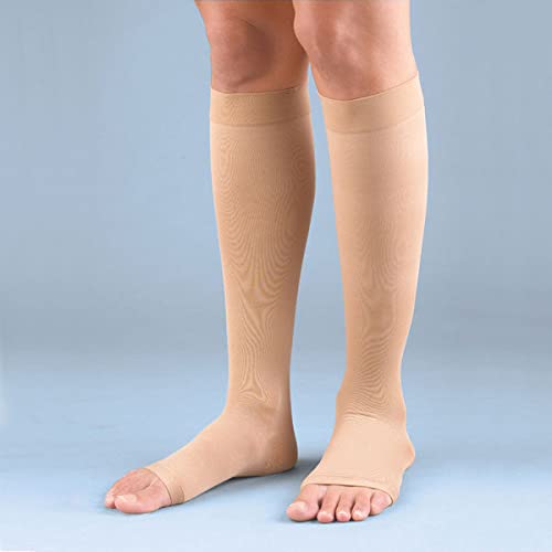 BSN Medical H20404 Activa Sheer Therapy Stocking, Knee High, Open Toe, Size D, 15-20 mmHg, Nude