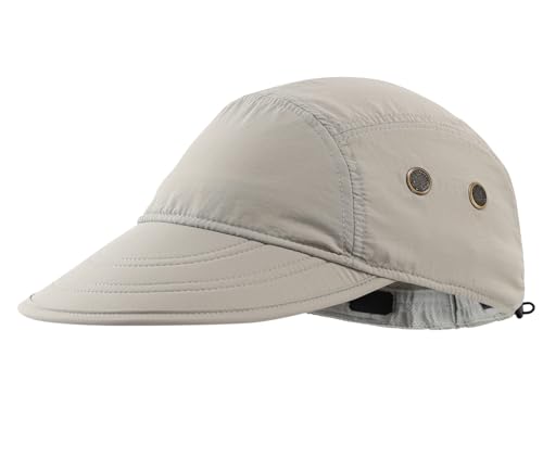 Outdoor Mens Sun Hat with Removable Neck Flap Fishing Hat for Men UPF 50+ Sun Protection Cap Safari Hiking Hat - Image 3