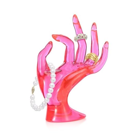 Flexzion Handschmuckhalter, weibliche Schaufensterpuppe, Handhalter für Armband, Uhr, Handringhalter für Schmuck, Mannequin-Armform, Handständer, Polyresin-Handpuppe, Schwarz