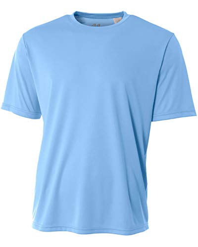 A4 Youth Short-Sleeve Cooling Performance Crew, Medium, Light Blue2