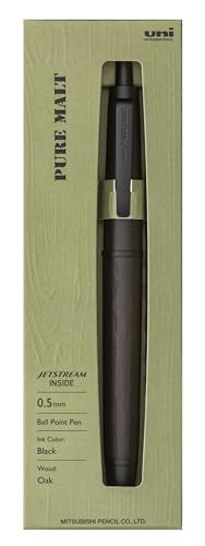 Uni Pure Malt Jetstream stylo bille fine 0,5 mm élégant en bois de chêne marron foncé SXNPM05.22