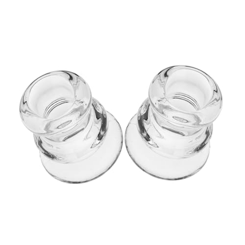 PartyKindom 2個透明ガラス製洗眼杯 携帯便利 小型目洗い用カップ 生理食塩水対応 繰り返し使用可能な 素材で目の洗浄とケアに